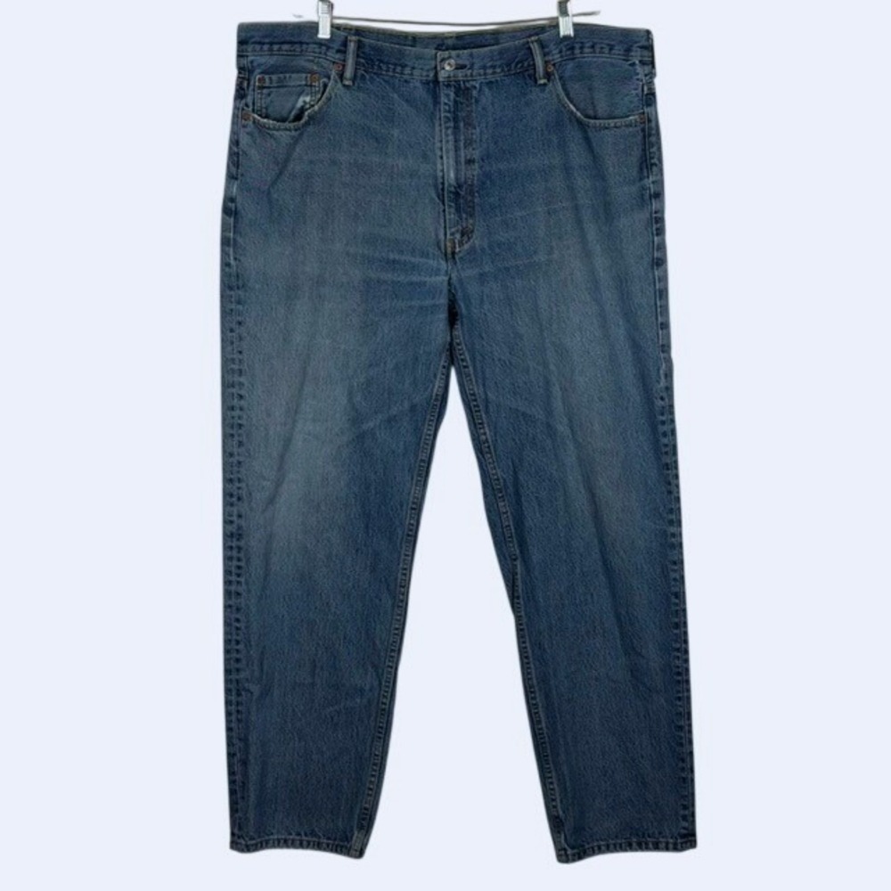 Levis 550 Relaxed Fit Tapered Leg Mens Jeans W46 L31 Medium Wash Blue